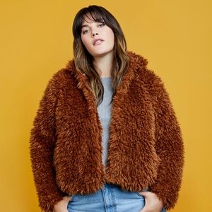 R29 x ELOQUII Faux Fur Bomber Jacket